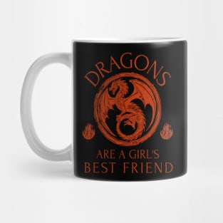 Dragons Are A Girl's Best Friend Dragon Girl Woman Friendship Gift Mug